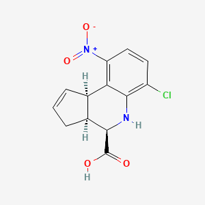 rac-(3aR,4S,9bS)-6-chloro-9-nitro-3H,3aH,4H,5H,9bH-cyclopenta[c]quinoline-4-carboxylic acid