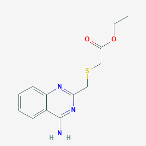 Ethyl 2-(((4-aminoquinazolin-2-yl)methyl)thio)acetate