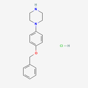 molecular formula C17H21ClN2O B1349873 1-[4-(苄氧基)苯基]哌嗪盐酸盐 CAS No. 321132-21-2