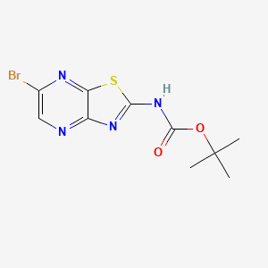 molecular formula C10H11BrN4O2S B13498758 Tert-butyl N-(6-bromothiazolo[4,5-B]pyrazin-2-YL)carbamate 