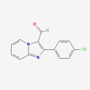 molecular formula C14H9ClN2O B1349896 2-(4-氯苯基)咪唑并[1,2-a]吡啶-3-甲醛 CAS No. 478257-35-1