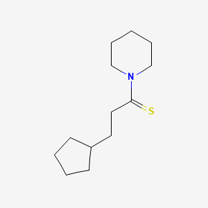 3-Cyclopentyl-1-(piperidin-1-YL)propane-1-thione