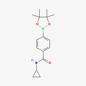 B1349913 N-cyclopropyl-4-(4,4,5,5-tetramethyl-1,3,2-dioxaborolan-2-yl)benzamide CAS No. 827614-68-6
