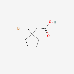 2-[1-(Bromomethyl)cyclopentyl]acetic acid