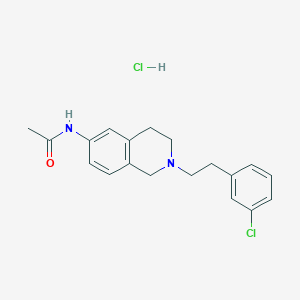 n-{2-[2-(3-Chlorophenyl)ethyl]-1,2,3,4-tetrahydroisoquinolin-6-yl}acetamide hydrochloride