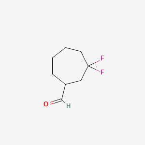 3,3-Difluorocycloheptane-1-carbaldehyde