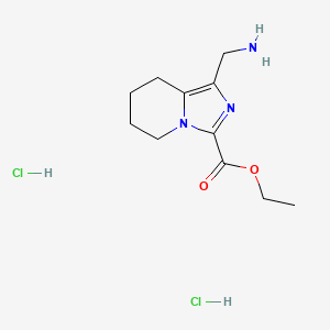 ethyl 1-(aminomethyl)-5H,6H,7H,8H-imidazo[1,5-a]pyridine-3-carboxylate dihydrochloride