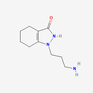 molecular formula C10H17N3O B13499369 1-(3-Aminopropyl)-4,5,6,7-tetrahydro-1h-indazol-3-ol 