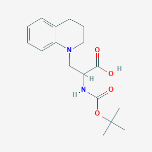 molecular formula C17H24N2O4 B13499383 2-{[(Tert-butoxy)carbonyl]amino}-3-(1,2,3,4-tetrahydroquinolin-1-yl)propanoic acid 