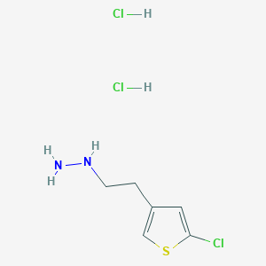 molecular formula C6H11Cl3N2S B13499398 [2-(5-Chlorothiophen-3-yl)ethyl]hydrazine dihydrochloride 