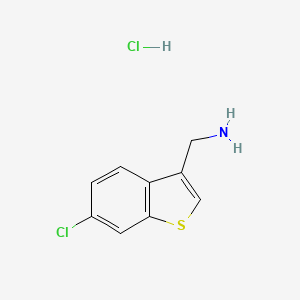 1-(6-Chloro-1-benzothiophen-3-yl)methanamine hydrochloride