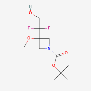 Tert-butyl 3-(1,1-difluoro-2-hydroxyethyl)-3-methoxyazetidine-1-carboxylate