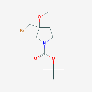 molecular formula C11H20BrNO3 B13499434 Tert-butyl 3-(bromomethyl)-3-methoxypyrrolidine-1-carboxylate 