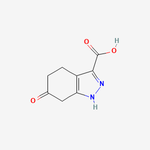 molecular formula C8H8N2O3 B13499446 6-oxo-4,5,6,7-tetrahydro-1H-indazole-3-carboxylic acid 