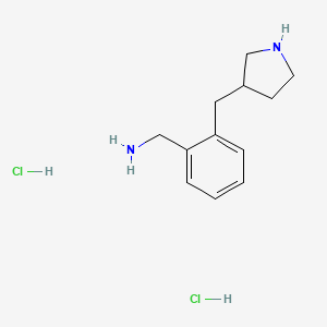 1-{2-[(Pyrrolidin-3-yl)methyl]phenyl}methanamine dihydrochloride