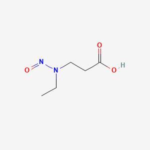 molecular formula C5H10N2O3 B13499502 beta-Alanine, N-ethyl-N-nitroso- CAS No. 10478-55-4