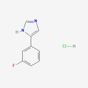 molecular formula C9H8ClFN2 B13499592 4-(3-fluorophenyl)-1H-imidazole hydrochloride 