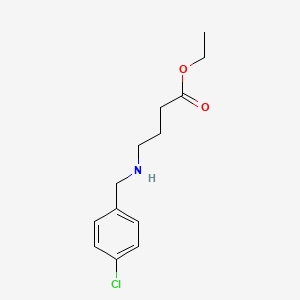 molecular formula C13H18ClNO2 B13499636 Ethyl 4-((4-chlorobenzyl)amino)butanoate 