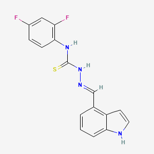 1-(2,4-difluorophenyl)-3-{[(1H-indol-4-yl)methylidene]amino}thiourea