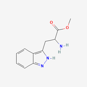 molecular formula C11H13N3O2 B13499725 Methyl 2-amino-3-(1h-indazol-3-yl)propanoate 