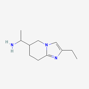 1-{2-ethyl-5H,6H,7H,8H-imidazo[1,2-a]pyridin-6-yl}ethan-1-amine