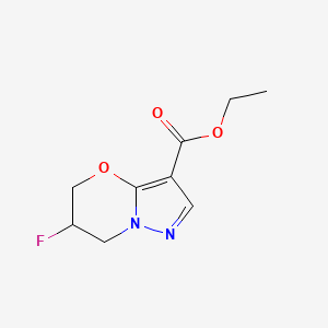 ethyl 6-fluoro-5H,6H,7H-pyrazolo[3,2-b][1,3]oxazine-3-carboxylate