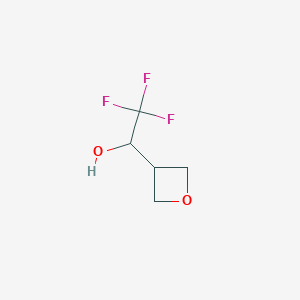 molecular formula C5H7F3O2 B13499795 2,2,2-Trifluoro-1-(oxetan-3-yl)ethanol 