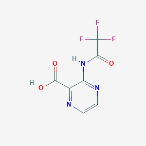 molecular formula C7H4F3N3O3 B13499806 3-(2,2,2-Trifluoroacetamido)pyrazine-2-carboxylic acid 