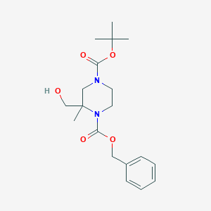 O1-benzyl O4-tert-butyl 2-(hydroxymethyl)-2-methyl-piperazine-1,4-dicarboxylate