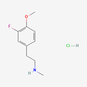 molecular formula C10H15ClFNO B13499812 [2-(3-Fluoro-4-methoxyphenyl)ethyl](methyl)amine hydrochloride 