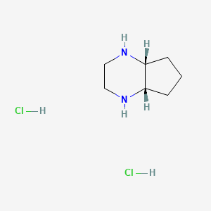 molecular formula C7H16Cl2N2 B13499813 (4aR,7aS)-octahydro-1H-cyclopenta[b]pyrazine dihydrochloride 