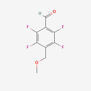 molecular formula C9H6F4O2 B13499814 2,3,5,6-Tetrafluoro-4-(methoxymethyl)benzaldehyde 