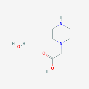 molecular formula C6H14N2O3 B1349982 2-(Piperazin-1-yl)acetic acid hydrate CAS No. 667462-09-1