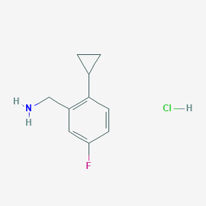 1-(2-Cyclopropyl-5-fluorophenyl)methanamine hydrochloride