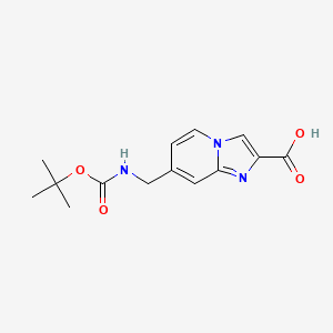 7-({[(Tert-butoxy)carbonyl]amino}methyl)imidazo[1,2-a]pyridine-2-carboxylic acid