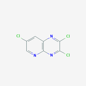 molecular formula C7H2Cl3N3 B13499855 2,3,7-Trichloropyrido[2,3-b]pyrazine 