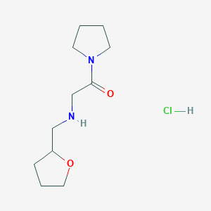 2-{[(Oxolan-2-yl)methyl]amino}-1-(pyrrolidin-1-yl)ethan-1-one hydrochloride