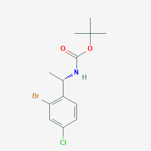 molecular formula C13H17BrClNO2 B13499918 (S)-tert-Butyl 1-(2-bromo-4-chlorophenyl)ethylcarbamate 