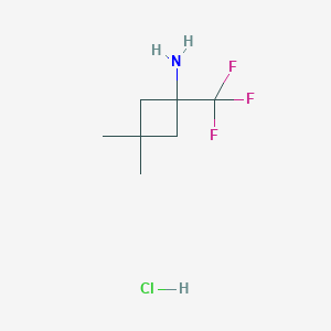 3,3-Dimethyl-1-(trifluoromethyl)cyclobutan-1-amine hydrochloride