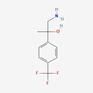 molecular formula C10H12F3NO B13499949 1-Amino-2-(4-(trifluoromethyl)phenyl)propan-2-ol 