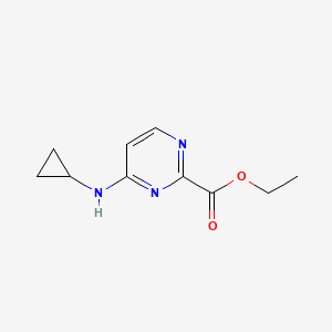 molecular formula C10H13N3O2 B13499956 Ethyl 4-(cyclopropylamino)pyrimidine-2-carboxylate 