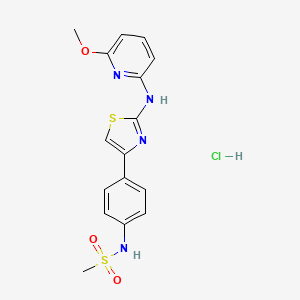 N-(4-{2-[(6-methoxypyridin-2-yl)amino]-1,3-thiazol-4-yl}phenyl)methanesulfonamide hydrochloride