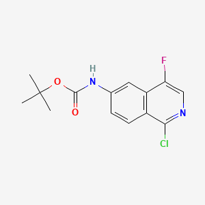 tert-Butyl (1-chloro-4-fluoroisoquinolin-6-yl)carbamate