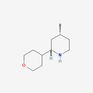 molecular formula C11H21NO B13500028 rac-(2R,4S)-4-methyl-2-(oxan-4-yl)piperidine CAS No. 2679950-86-6