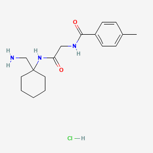 N-[1-(aminomethyl)cyclohexyl]-2-[(4-methylphenyl)formamido]acetamide hydrochloride