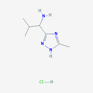 2-methyl-1-(5-methyl-1H-1,2,4-triazol-3-yl)propan-1-amine hydrochloride