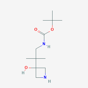 tert-butyl N-[2-(3-hydroxyazetidin-3-yl)-2-methylpropyl]carbamate