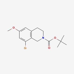 molecular formula C15H20BrNO3 B13500072 tert-Butyl 8-bromo-6-methoxy-3,4-dihydroisoquinoline-2(1H)-carboxylate 