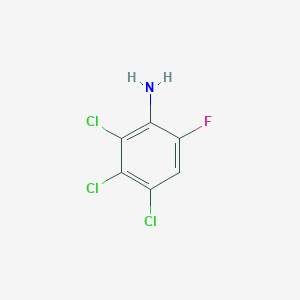 molecular formula C6H3Cl3FN B13500089 2,3,4-Trichloro-6-fluoroaniline 