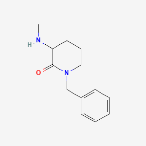 molecular formula C13H18N2O B13500091 1-Benzyl-3-(methylamino)piperidin-2-one 